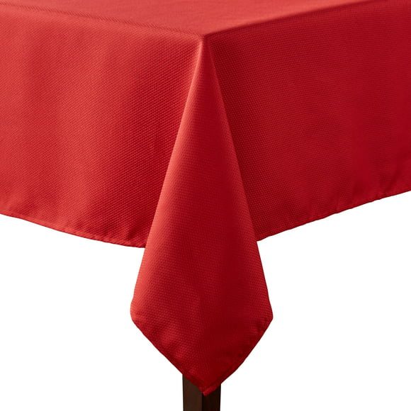 Tablecloth Valentine's Day Red Stripes Table Cover Spillproof Polyester Table Cloth for Rectangle Tables Oil Proof Party Table Cover for Kitchen Dinning Table Round Table 54x109 